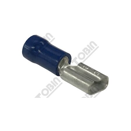 Quick Conne Blue Female Quick Connect Terminal | 1.5-2.5mm Compatibility | 15A Current Rating | Pack of 100 | by Tobin