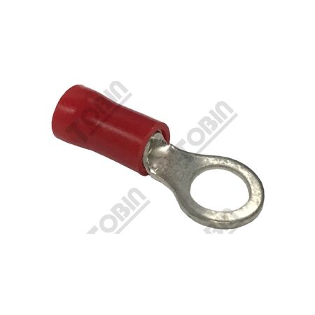 Ring Terminal Red 0.5-1.5mm | 5mm Stud Size | 19A Current Rating | Pack of 100 | by Tobin