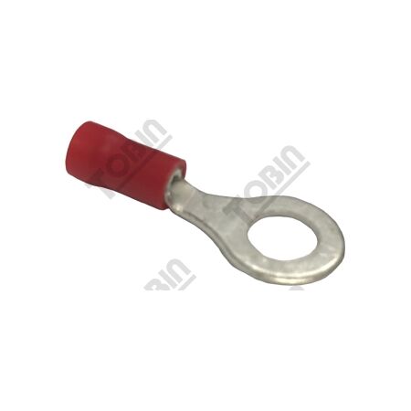 Ring Terminal Red 0.5-1.5mm | 6.4mm Stud Size | Pack of 100 | by Tobin