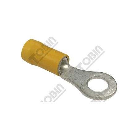 Ring Terminal Yellow 2.5-6.0mm | 6mm Stud | 48A Rated | @Pack of 50 | by Tobin