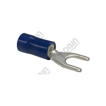 Spade Terminal Blue 1.5-2.5mm | 4mm Stud Size | 27A Rated | Pack of 100 | by Tobin