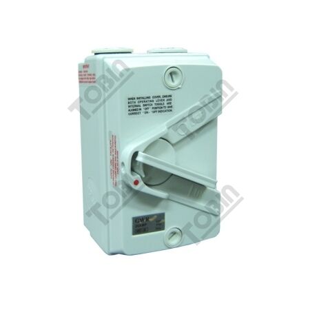 Isolator Enclosed IP56 3 Pole Mini Type 35A | Weatherproof Design | Compact Installation | by Tobin