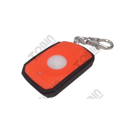 1-Channel Keyring Penta Transmitter | 5 Selectable Frequencies | Compact Design | Orange Color | by Tobin
