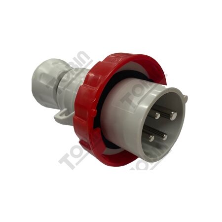 Straight Plug 16A 415VAC 3P+E | IP67 Rated | IEC Compliant | by Tobin