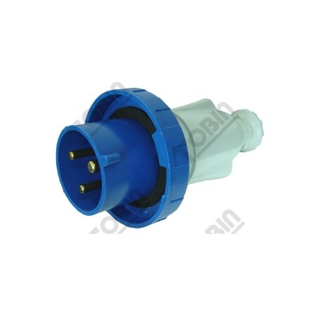 Straight Plug 32A 240VAC 2P+E | IP67 Rated | Heavy Duty Power Plug | by Tobin