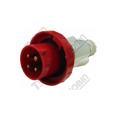 Straight Plug 32A 415VAC 3P+E | IP67 Rated | Durable Design | by Tobin