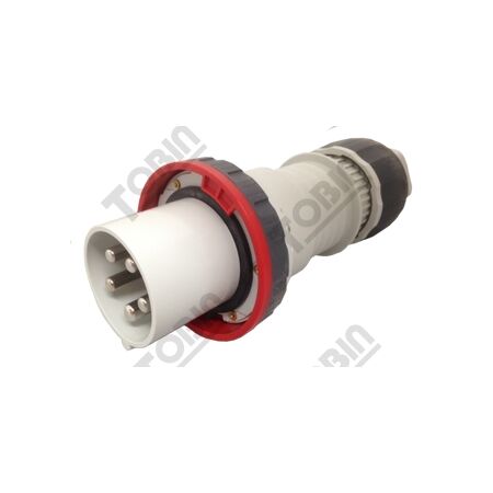 Straight Plug 125A 415VAC | IP67 Rated | 3P+N+E Configuration | by Tobin