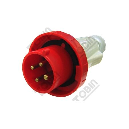 Reefer Plug IP67 Straight Plug | 32A Current Rating | 415V 3P+E Configuration | by Tobin