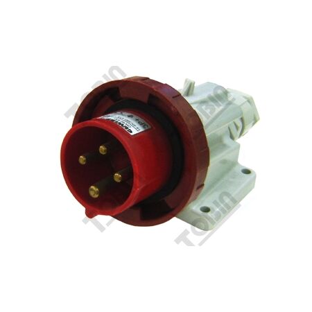 90 Deg Appliance Inlet 16A 415VAC | IP67 Rated | 3P+E Configuration | Space-Saving Design | by Tobin