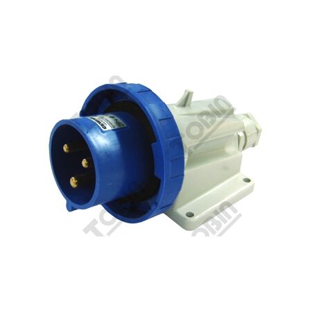 90 Deg Appliance Inlet 32A 240VAC | IP67 Rated | 2P+E Configuration | Space-Saving Design | by Tobin