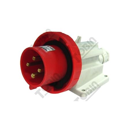 90 Deg Appliance Inlet 32A 415VAC | IP67 Rated | 3P+E Configuration | Space-Saving Design | by Tobin