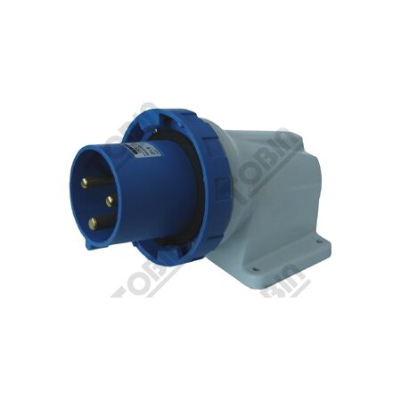 90 Deg Appliance Inlet 63A 240VAC | IP67 Rated | 2P+E Configuration | Space-Saving Design | by Tobin