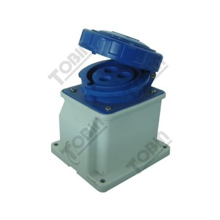 Surface Sockets 32A 240V 2P+E | IP67 Rated | IEC 309 Compliance | Heavy-Duty Power Connection | by Tobin