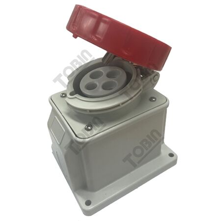 Surface Sockets 32A 415V 3P+E | IP67 Rated | IEC 309 Compliance | Surface Mount Design | by Tobin