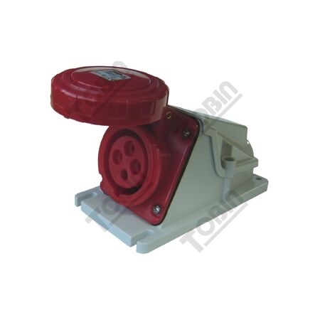90 Deg Surface Socket IP67 | 16A Current Rating | 3P+E Configuration | Durable Design | by Tobin