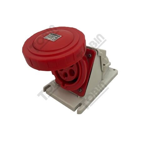 90Deg Surface Socket IP67 | 32A Current Rating | 415V Voltage | 3P+N+E Configuration | by Tobin