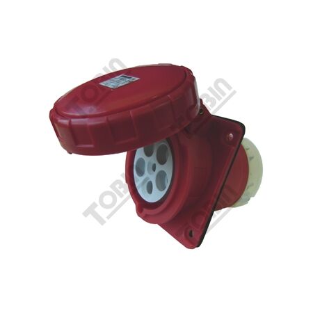 Panel Mount Socket 63A 415V 3P+N+E | IP67 Rated | Flush Mount Design | by Tobin