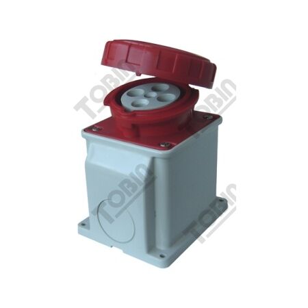 Surface Sockets 63A 415V 3P+E | IP67 Rated | IEC Compliant | Surface Mount Design | by Tobin