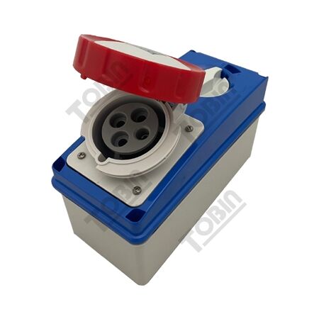 Reefer Switched Socket IP55 32A 415V 3P+E | Heavy-Duty | Switched for Safety | by Tobin
