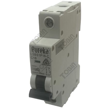 MCB EUREKA 1 Pole 16A C Curve Circuit Breaker | 10kA Capacity | by Tobin