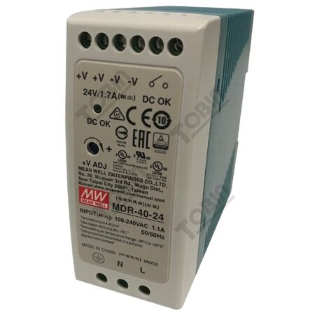 Power Supply 85-264VAC to 24VDC | 1.7A Output | 40W Power Adapter | by Tobin
