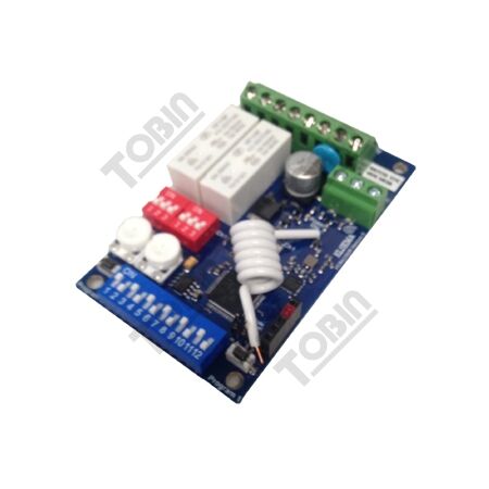 FOB 1 and 2-Channel Penta Receiver | 5 Frequency Support | Relay Outputs | by Tobin