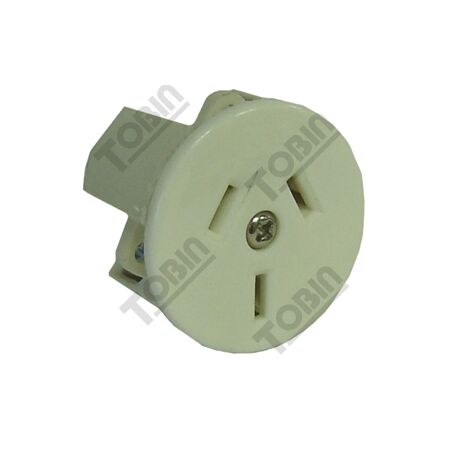 Panel Mount Unswitched Socket 10A | Flush Mount Design | White Color | by Tobin