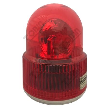 12VDC Red LED Revolving Warning Light | 125mm Diameter | High Visibility | by Tobin