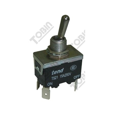 Toggle Switch 10A Double Pole On Off On | DPST Configuration | Metal Lever | Quick Connect Terminals | by Tobin