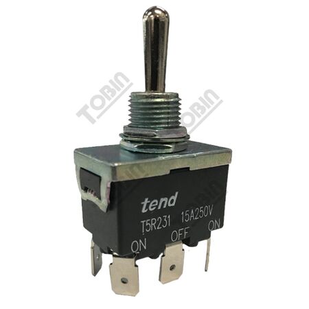 Toggle Switch 10A Double Pole On Off On | DPDT Configuration | 15A Rated | by Tobin