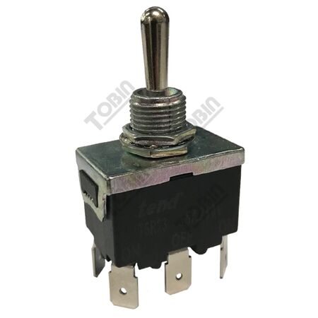 Toggle Switch 10A Double Pole On-Off-On | DPDT Configuration | Quick Connect Terminals | by Tobin