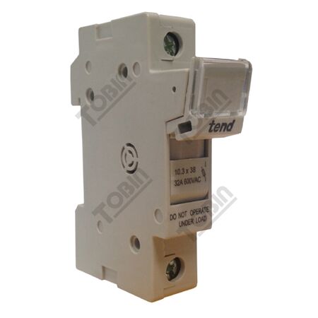 Fuse Disconnector 1 Pole 32A | Din Rail Mount | Fits 10x38mm Fuse | by Tobin
