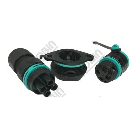 Tee Plug Complete 4P | IP68 Rated | 17.5A Current | 0.5-4.0mm Cable Diameter | by Tobin