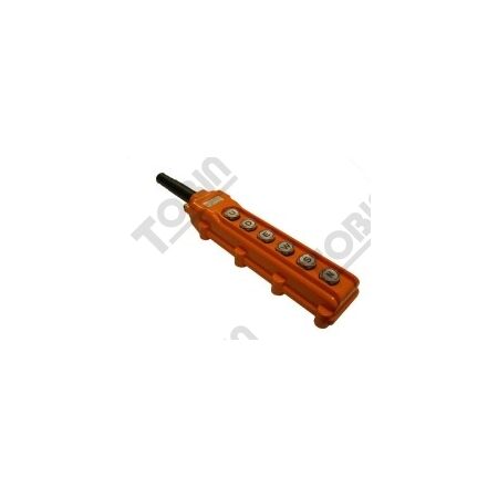 Hoist Switch 6 Button Single Speed | Ergonomic Pendant Design | Durable for Industrial Use | by Tobin