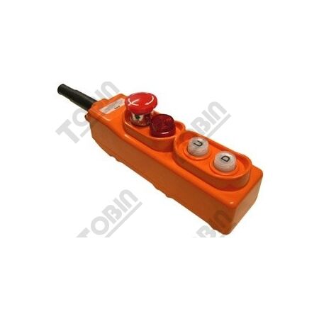 Hoist Switch Waterproof 2 Button | Emergency Stop Functionality | Indicator Light | Up & Down Operation | by Tobin