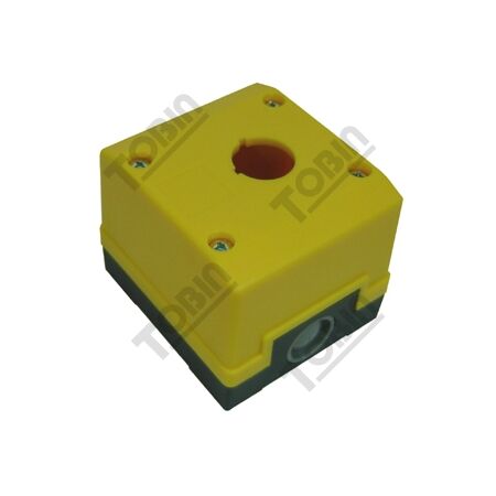 Pushbutton Enclosure Plastic 1 Hole Yellow | 22mm Single Hole Design | Durable Plastic | by Tobin
