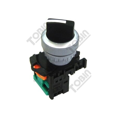 Selector Switch 2 Position Short Black | N/O Contact | Durable Design | by Tobin