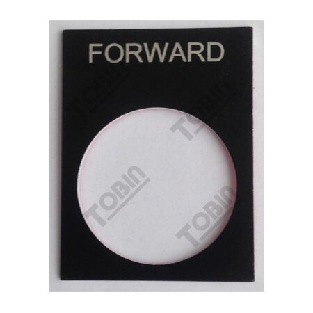 Pushbutton Legend Plate Forward | High-Quality Plastic | Clear 'Forward' Legend | Easy Installation | by Tobin