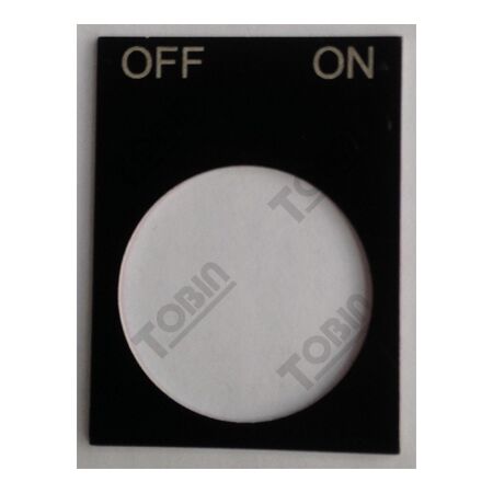 Legend Plate OFF-ON | Durable Plastic | Clear Labeling | Snap-in or Adhesive | by Tobin