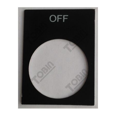 Pushbutton Legend Plate Off | Durable Plastic | Clear Marking for Safety | Compatible with Standard Switch Sizes | by Tobin