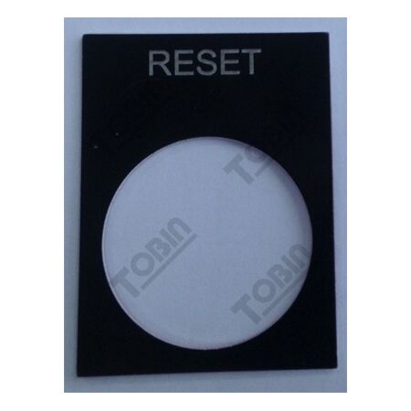 Pushbutton Legend Plate Reset | Durable Plastic | Clear Identification | by Tobin