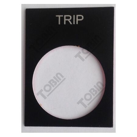 Pushbutton Legend Plate Trip | Durable Plastic | Clear 'Trip' Label | Compatible with Standard Switch Sizes | by Tobin