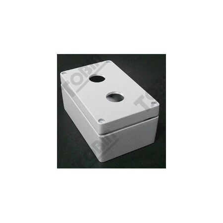 Pushbutton Enclosure Aluminium | Durable 2 Hole Design | 57mm Depth | by Tobin