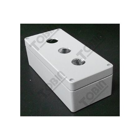 Pushbutton Enclosure Aluminium | Durable 2-Hole Design | 57mm Depth | by Tobin