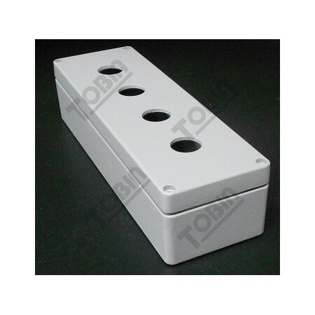 Pushbutton Enclosure Aluminium | 4 Hole Design | 57mm Depth | Durable Construction | by Tobin