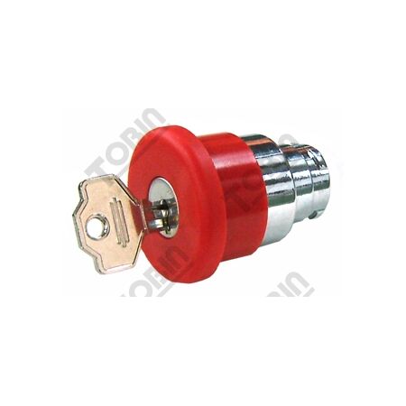 Mushroom Head Pushbutton Emergency Stop Key Release | Key Reset Mechanism | 22mm Mounting | by Tobin