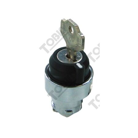Selector Switch Keyed 3 Position | Spring Return Mechanism | 22mm Panel Mount | by Tobin