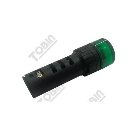 Pilot Light 16mm LED | 24VAC/DC Operation | Green Indicator Light | by Tobin