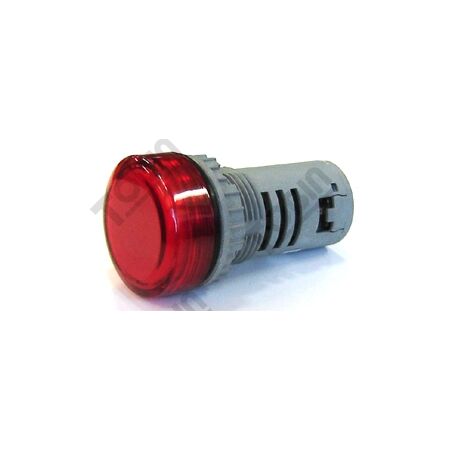 Pilot Light 22mm Hole | 24V AC/DC | Bright Red LED | Durable for Control Circuits | by Tobin