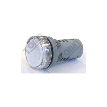 Pilot Light 22mm Hole | 12V AC/DC | Bright White LED | Durable for Control Circuits | by Tobin